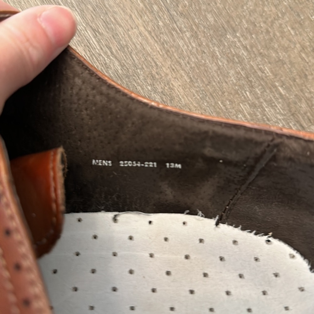 STACY ADAMS MENS BROWN DRESS SHOES - Size 13 - Picture 5 of 5